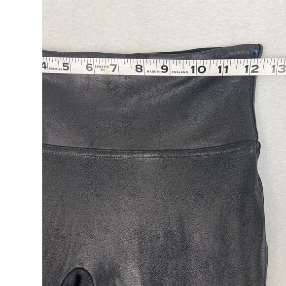 Spanx Faux Leather Leggings Contoured Power Waistband Black Size Small - Picture 5 of 10